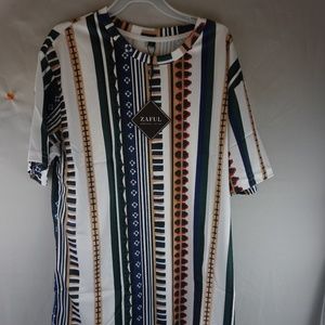 Zaful Men's Large Pullover Short Sleeve Shirt